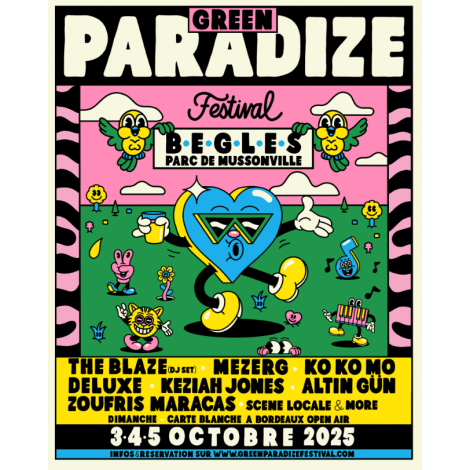 GREEN PARADIZE FESTIVAL - PASS 1 JOUR, BEGLES 