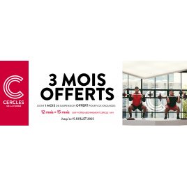 Cercle de la Forme : abonnement Cercle 1 an, 26 Salles En IDF 