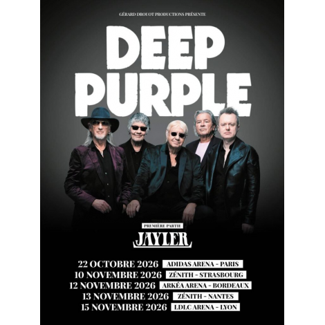DEEP PURPLE, Saint Herblain, le 13/11/2026