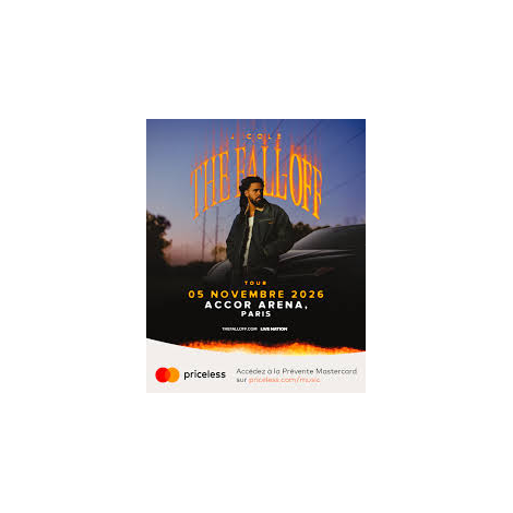 J.COLE : THE FALL-OFF TOUR, Paris, le 05/11/2026