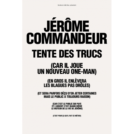 JEROME COMMANDEUR TENTE DES TRUCS, Saint Grégoire 